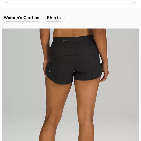 Lululemon Speed Up Mid-Rise Lined Short in black size 6 - Picture 3 of 9